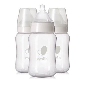Wide Neck BPA-Free Baby Bottles, 9oz, Clear, 3ct